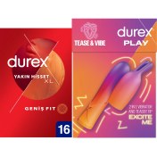 Resim Durex 2'si 1 Arada Vibrator ve Uyarıcı Başlık + Durex Yakın Hisset Xl Prezervatif 16LI 