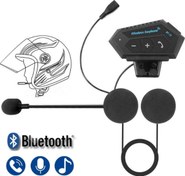 Resim Bt12 Kask Kulaklık Bluetooth Motosiklet Kulaklık Bluetooth Interkom Motorsiklet Kulaklık Vothoon