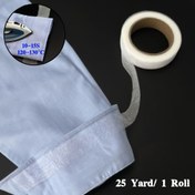 Resim 900-İnç/Rulo Çift Taraflı Ütü Kenarlı Şeffaf Yapışkan Kumaş, DIY Dikiş ve El Sanatları İçin 