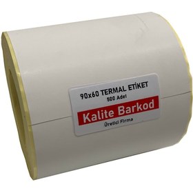 Resim 90X60 Termal Etiket Rulo Barkod Etiketi Kalite Barkod 