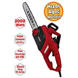 Resim Rodex RDX9055 Elektrikli Ağaç Orman Motoru Hızar 40 CM 2000W Ağaç Kesme Motoru 