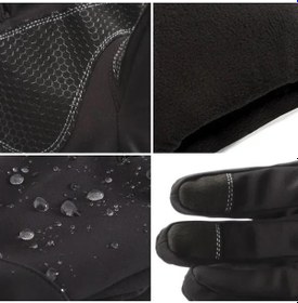 Resim Single Sword Softshell 001 Motosiklet Eldiveni Siyah 