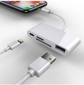 Resim Prestigegoods İphone Uyumlu Lightning 4'lü Kart Okuyucu: Sd, Tf, Usb, İndirimli 