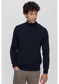 Resim Morven Basic Dinamik Fit Rahat Kesim Balıkçı Yaka Triko Kazak 99kc017003200 Lacivert 