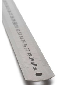 Resim Paslanmaz Çelik Cetvel 40cm Metal 
