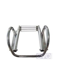 Resim Sealux Marine Tutamaklı Paslanmaz Katlanır Merdiven Tekne 3 Basamaklı 