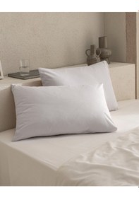 Resim Madame Coco Manon %100 Pamuk Ranforce Düz 2'li Yastık Kılıfı Seti - Taş Taş 