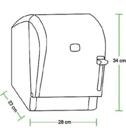 Resim Vialli K8 Rulo Kağıt Havlu Dispenseri Manuel Beyaz 