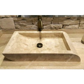Resim Traverten Edge Mermer Lavabo 