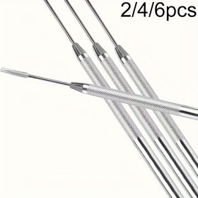 Resim 2/4/6 adet Alüminyum Çubuk İğne Ultra Hafif Kil Aracı, Yumuşak Seramik Aracı Seramik Aracı Heykel Detaylandırma İğnesi 