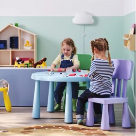 Resim IKEA Mammut Çocuk Sandalyesi Lila Çalışma Sandalyesi 