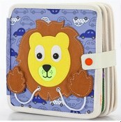 Resim Tianchishop Meşgul Aslan Keçe Kitap Harfler Sayılar Şekiller Öğrenme Etkinlik Panosu Oyuncağı 