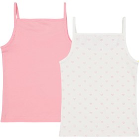 Resim Civil Girls Kalp 2-10 Yaş Kız Çocuk 2'li Atlet - Standart / 4-5 Yaş 