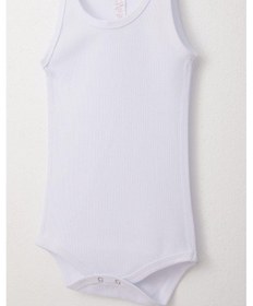 Resim Breeze Kız Bebek Atlet Zıbın Body Çizgili 9 Ay-3 Yaş, Beyaz Beyaz 