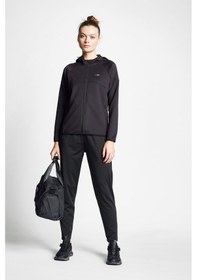 Resim Lescon Kadın Koşu Fermuarlı Kapüşonlu Sweatshirt 24b-2002 Siyah 