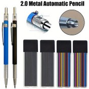 Resim 2 adet/takım 2.0mm Metal Mekanik Kalemler, Sanat Çizimi Tasarımı, Otomatik Çizim Özel Kalemler, Ofis Kırtasiye Seti 