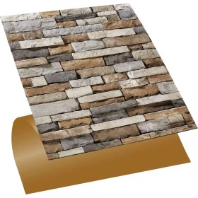 Resim Tink Kendinden Yapışkanlı Geometrik Taş Desenli Pvc Karo 30X30 cm (33 Adet) 3 M2 