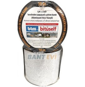 Resim Bitüself Gofrajlı Oto Yalıtım Bandı 15cmX10m Ziftli Bitüm Bant 