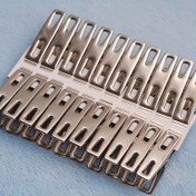 Resim 20 Adet Sağlam Paslanmaz Çelik Çamaşır Maşası - Rüzgar Geçirmez, Çok Amaçlı Metal Maşa, Paslanmaz, Ev Kullanımı İçin Pratik Çamaşır Askısı 