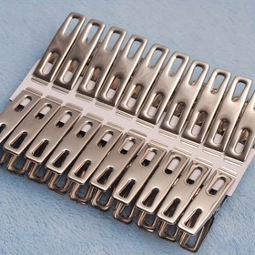 Resim 20 Adet Sağlam Paslanmaz Çelik Çamaşır Maşası - Rüzgar Geçirmez, Çok Amaçlı Metal Maşa, Paslanmaz, Ev Kullanımı İçin Pratik Çamaşır Askısı 