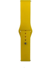 Resim Galaxy Watch Uyumlu 46mm Band Serisi 22mm Klasik Kordon Silikon Strap Kayış-sarı 