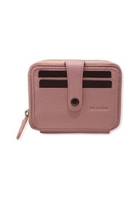 Resim Grande Hakiki Deri Kartlık Fermuarlı Cüzdan Pudra 