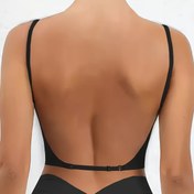 Resim 1 adet Seksi Sırtı Açık Dikişsiz Sütyen - Bahar/Yaz Koleksiyonu, Kablosuz Çıkarılabilir Pedlerle, Düz ve Rahat Günlük Giyim İçin, Günlük Konfor|Sırtı Açık Sütyen|Askısız Tasarım 