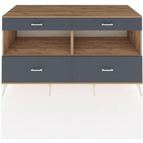 Resim Kronos Konsol 2 Raflı 4 Çekmeceli 176x59x99 Çam-çam/antrasit Çam-çam/antrasit 