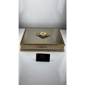 Resim Aynalı Kutu Gondol Şekerlik Sunumluk Söz Nişan Kız Isteme Çikolatalık Dekoratif Obje Biblo Süs Eşya 