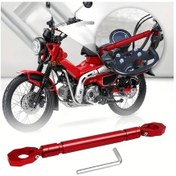 Resim Dashanshop Alüminyum Alaşım Kırmızı Çapraz Bar 1 Adet Evrensel Motorcycle Denge Bar Başlığı Takviye 
