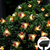 Resim LED Güneş Enerjili 8 Modlu Arı Dış Mekan Dekoratif Işık 