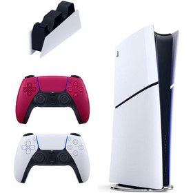 Resim Sony Playstation 5 Slim Digital 825 GB + Şarj İstasyonu + 2. Kırmızı Dualsense İthalatçı Garantili 