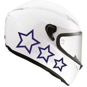 Resim Tek Renk Üçlü Yıldız (Triple Star Helmet Stickers) Kask Sticker E (551750917) 