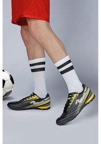 Resim Jump 29117 Siyah - Gri Halı Saha Krampon Futbol Ayakkabısı Siyah - Beyaz 