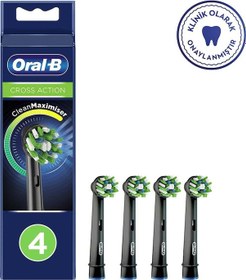 Resim Oral-B Cross Action Clean&Maximiser Şarjlı Diş Fırçası Yedek Başlığı Siyah 4'lü 