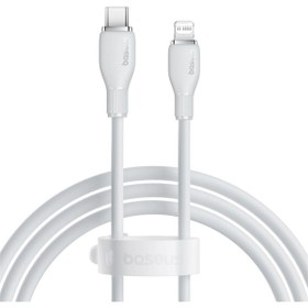 Resim Baseus Pudding Hızlı Şarj Özellikli USB to Lightning 2.4 A. Kablo 1.2m Beyaz 