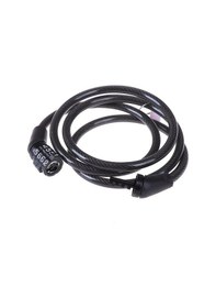 Resim 1 Adet Bisiklet Kablolu Zincir Kilidi Çok Yönlü Bisiklet Güvenliği 4 Haneli Kombinasyon Şifreli Siyah Çok Renkli 