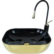 Resim Pure Concept Pure Gold Siyah Tezgah Üstü Çanak Lavabo 