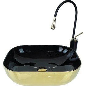 Resim Pure Concept Pure Gold Siyah Tezgah Üstü Çanak Lavabo 