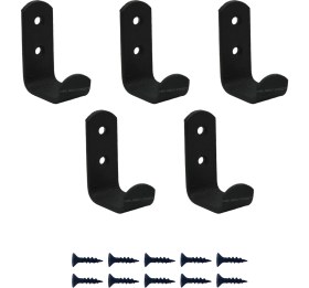 Resim Mr.Bracket 5 Ad. Dekoratif Çelik Texture Mat Siyah Portmanto Askısı 30MM - Dolap Vestiyer Duvar Elbise Askılığı 