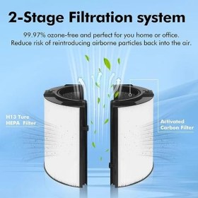 Resim CetKing 360° Combi 2'si 1 Arada Hepa + Karbon Filtre Dyson TP04 TP06 TP07 TP09 TP10 TP4A TP7A HP04 HP06 HP07 HP09 HP10 Hava Temizleyici ve Fan, H13 Gerçek Hepa Filtresi 