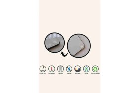 Resim 50X56 cm Cam Ocak Koruyucu Düz Beyaz 