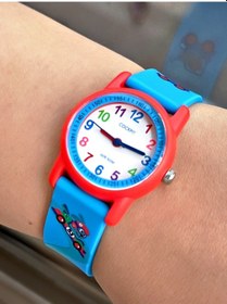 Resim Cockpit Mavi Renk Arabalı Kırmızı Kasa Çocuk Kol Saati 