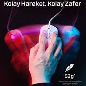 Resim Hyperx 6n0a8aa Pulsefire Haste 2 Beyaz Kablolu Oyuncu Mouse 