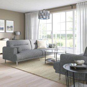 Resim IKEA Gri Rahat Kanepe - 3'lü Kanepe 