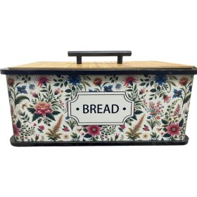 Resim Storemax Kapaklı Ahşap Ekmeklik, Renkli Doğal Ahşap Malzeme, Mutfak Dekoratif Saklama Kutusu 