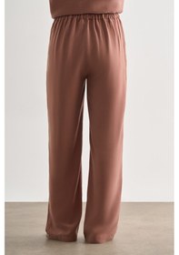 Resim Mizalle Karamel Rengi Kemerli Rahat Kesim Modal Pantolon Karamel 