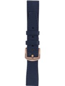 Resim Fro Lw38-43 20 Mm Hakiki Deri Düz Lacivert Kordon Gold Toka 