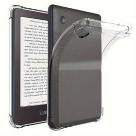 Resim 15.24cm Kobo Clara Colour/Clara BW/Clara 2E eReader için Kılıf - Kalınlaştırılmış Köşeli Premium Silikon Kapak, Ultrathin ve Şeffaf (Açık) 