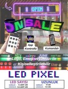 Resim howear Pixel Led Kumandalı Dijital Dinamik Led Kişiselleştirilebilir Kayan Yazı Ev Ofis Araç Uyumlu Led 